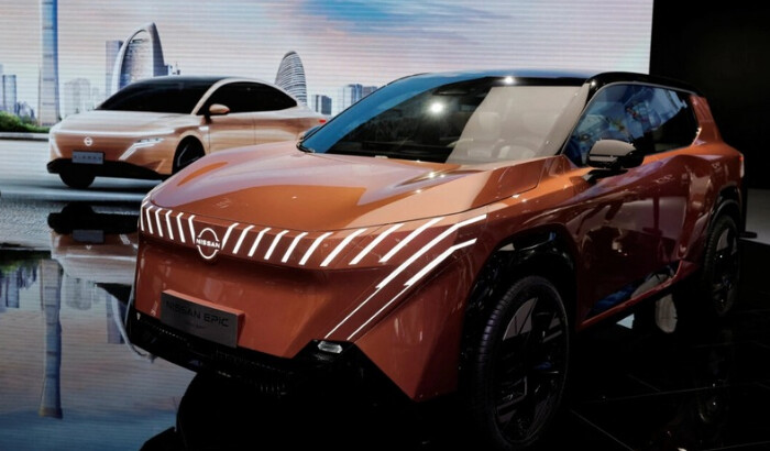 El vehículo eléctrico Epic Concept de Nissan se exhibe en la Exposición Internacional del Automóvil de Beijing, o Auto China 2024, en Beijing, China, el 25 de abril de 2024. (Tingshu Wang/Reuters)