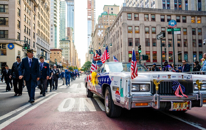 El 105.° desfile anual del Día de los Veteranos en Nueva York, el 11 de noviembre de 2024. (Samira Bouaou/The Epoch Times)