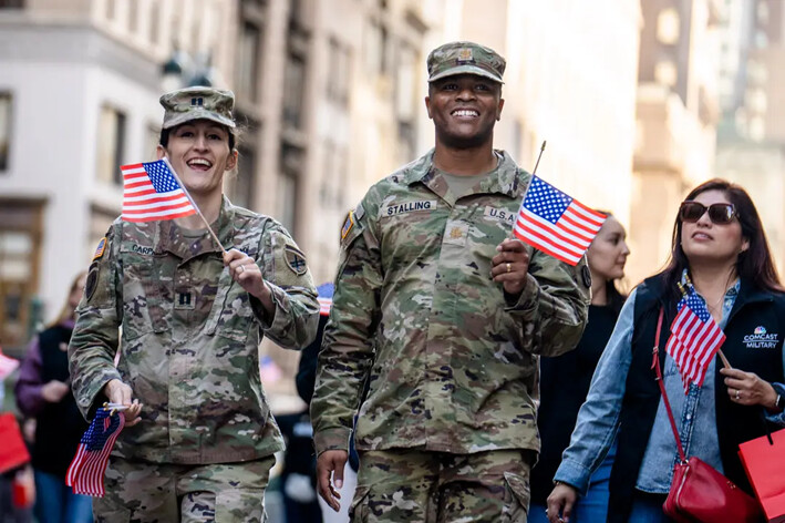 105º desfile anual del Día de los Veteranos en Nueva York, el 11 de noviembre de 2024. (Samira Bouaou/The Epoch Times)