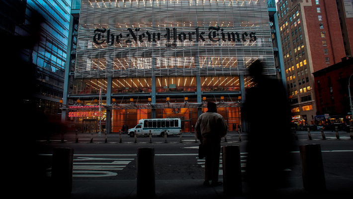 Sede del New York Times en Nueva York el 7 de diciembre de 2009. (Mario Tama/Getty Images)