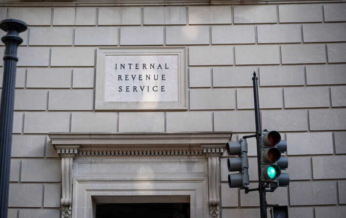 El Servicio de Impuestos Internos (IRS), en Washington, el 12 de agosto de 2024. (Madalina Vasiliu/The Epoch Times)