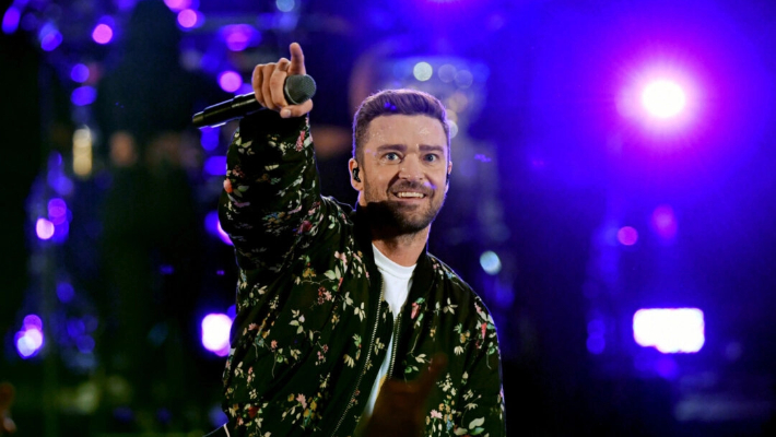 Justin Timberlake actúa en el escenario durante el 2018 iHeartRadio Music Festival en el T-Mobile Arena en Las Vegas, Nevada, el 22 de septiembre de 2018. (Kevin Winter/Getty Images)