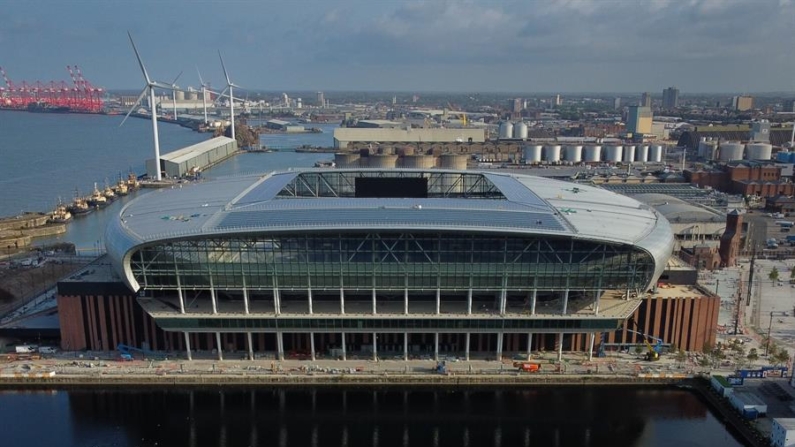 Fotografía del nuevo estadio del Everton. EFE/EPA/Adam Vaughan