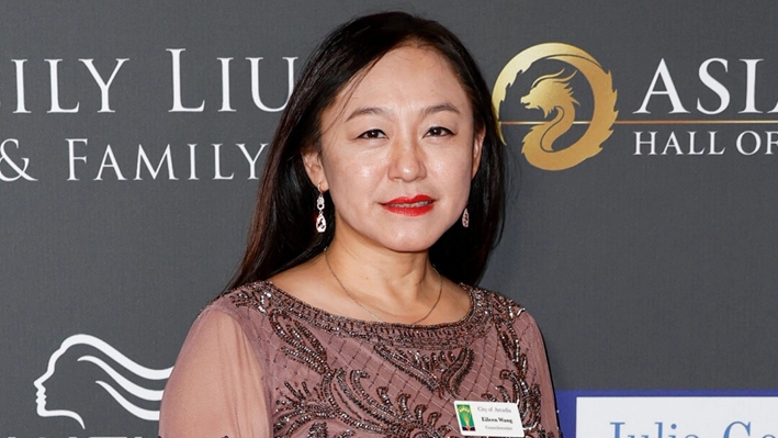 Eileen Wang asiste a la ceremonia de incorporación al Salón de la Fama de Asia 2023, en Biltmore Los Angeles, en Los Ángeles, el 21 de octubre de 2023. (Frazer Harrison/Getty Images)