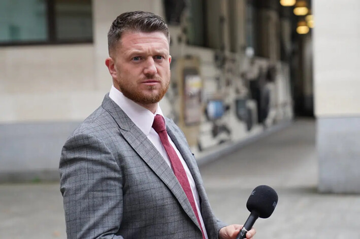 Foto de archivo sin fecha de Stephen Yaxley-Lennon, comúnmente conocido por su alias Tommy Robinson. (AP)