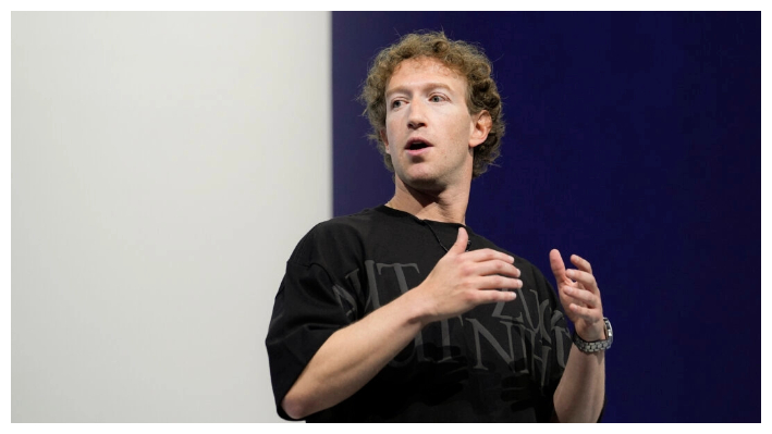 Mark Zuckerberg habla sobre las gafas Orion AR durante la conferencia Meta Connect en Menlo Park, California, el 25 de septiembre de 2024. (Godofredo A. Vásquez/Foto AP)