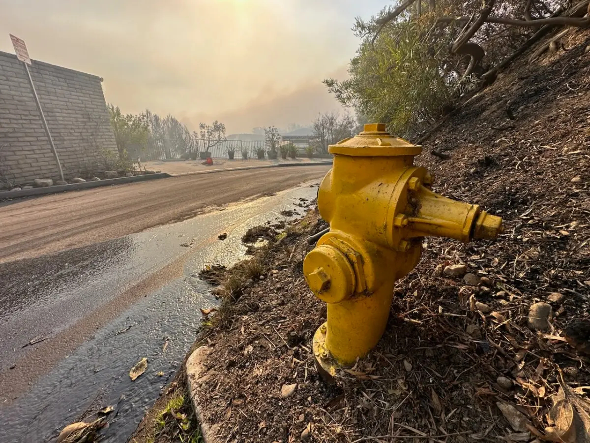 Una boca de incendios en Pacific Palisades, California, el 8 de enero de 2025. (John Fredricks/The Epoch Times)