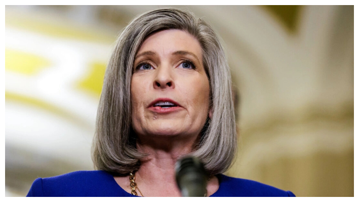 La senadora Joni Ernst (R-Iowa) habla durante una rueda de prensa en el Capitolio de EE. UU., el 9 de enero de 2024. (Samuel Corum/Getty Images)