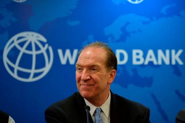 El presidente del Banco Mundial, David Malpass, durante una conferencia de prensa en la oficina del Banco Mundial en Nueva Delhi, India, el 26 de octubre de 2019. (Sajjad Hussain/AFP a través de Getty Images)