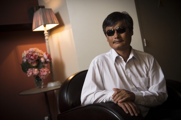 Chinese popular human rights activist Chen Guangcheng poses in Paris on Aug. 31, 2015. (Lionel Bonaventure/AFP/Getty Images)