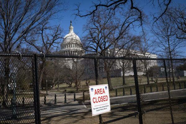 Capitol Hill Security Fencing Installed Ahead Of State Of The Union Speech