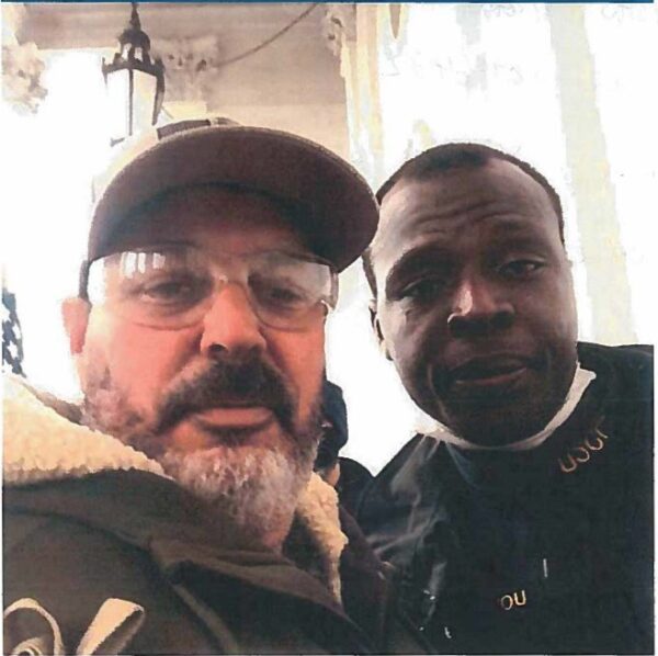 Selfie taken by Diaz with unnamed officer on January 6, 2021. 