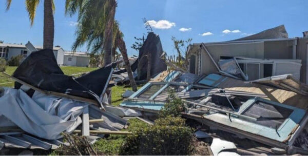 A photo of what remains of the home of Monica Cody