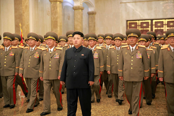 El líder coreano Kim Jong-un en el 62º aniversario del Armisticio. Foto: Xinhua News Agency// Getty Images