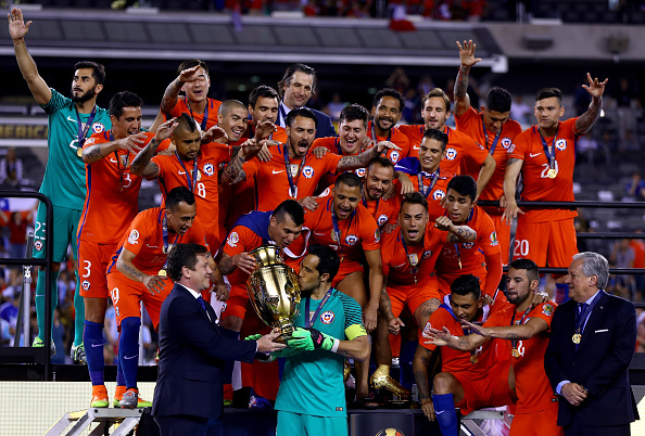 chile celebra su segunda victoria ante la Argentina de Messi en la Copa América 2016. (Getty Images/Creative)