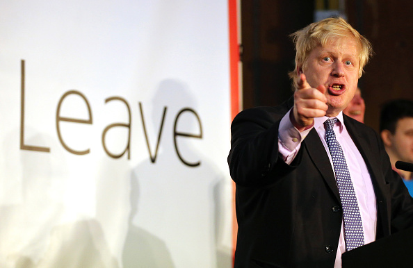 Boris Johnson, ex alcalde de Londres, en campaña por el Brexit. Foto: Christopher Furlong /Getty Images