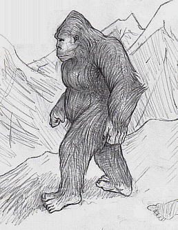 Dibujo de un Yeti. (Wikimedia)