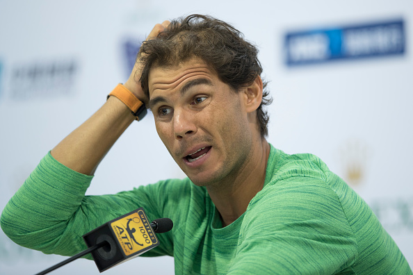 SHANGHAI, CHINA - OCTOBER 10: Rafael Nadal of Spain speaks during a press conference on day two of Shanghai Rolex Masters at Qi Zhong Tennis Centre on October 10, 2016 in Shanghai, China. (Photo by Lintao Zhang/Getty Images)