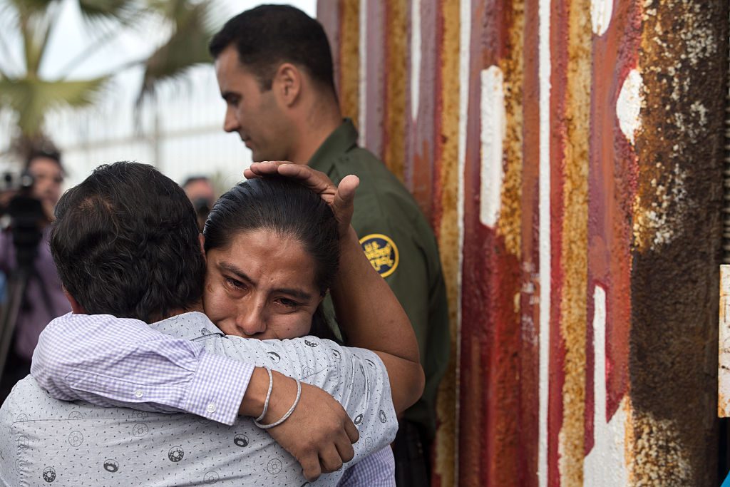 Valla fronteriza entre Estados Unidos y México (foto GUILLERMO ARIAS/AFP/Getty Images)