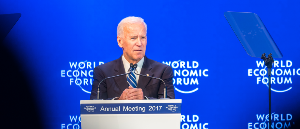 El vicepresidente de Estados Unidos, Joe Biden, en el Foro Económico Mundial de Davos, el 18 de enero de 2017. (Mattias Nutt / World Economic Forum) 