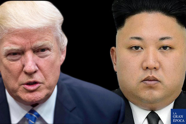 El presidente de Estados Unidos, Donald Trump, y el mandatario de Corea del Norte, Kim Jong-un. (La Gran Época)