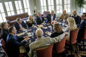 POTOMAC FALLS, VA - MARCH 11: President Donald Trump has a working lunch with staff and cabinet members and significant others at his golf course, Trump National on March 11, 2017 in Potomac Falls, Virginia. (Photo by Pete Marovich-Pool/Getty Images)
