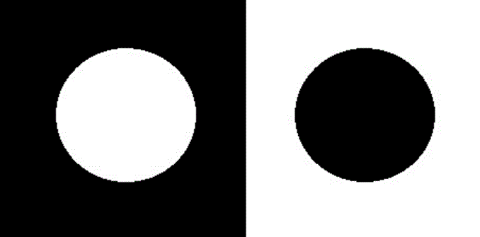 Goethe Un círculo blanco puede aparecer más grande que uno negro del mismo tamaño. (Wikimedia)