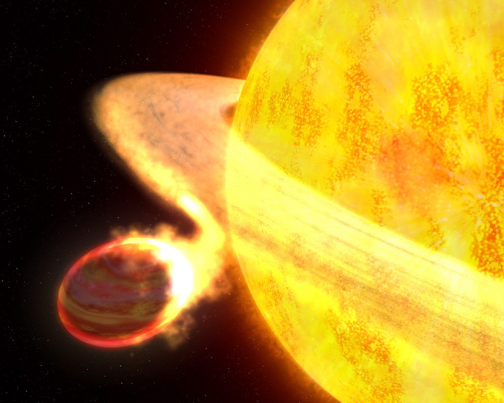 Los científicos encotraron evidencias de que un planeta fue devorado por la estrella en un período relativamente reciente. (NASA/ESA/G. Bacon)