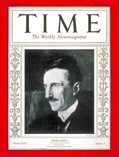 La revista Time invitó a varias eminencias de la época enviar sus felicitaciones a Tesla por sus 75 años de vida. (Wikimedia Commons)
